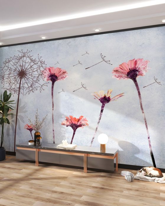 Papier peint Fleurs 3D